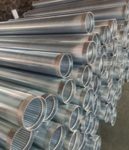Galvanized continuous slot well screens
